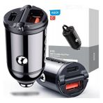 Rock H18 Metal 30W Pd Hızlı Araç Şarj Cihazı Siyah - Beyaz