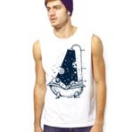 Rock & Roll 1M1SM264AB Astro Duş Beyaz Erkek T-shirt