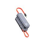 Rock Tip C-PD ve Çok Fonksiyonlu Yerleştirme İstasyonu USB 3.0 HUB-SD Kart Okuyucu Adaptörü için 5'i 1 arada - HDMI Bağlantı Noktası 5GBPS 4K Video Dönüştürücü (Gri) Tip C - 5'i 1 Arada Dönüştürücü