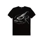 ROCKANDROLL Erkek Siyah Gitarımın Telleri Kısa Kollu T-shirt