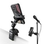 ROCKFREE Masa, Kutup, Boru, Bom, Düz Yüzey, 360 ° Ayarlanabilir Alüminyum Kollu Cep Telefonu Kelepçe Montajı, Mikrofon Standı, Koşu Bandı, Golf Arabası için, Tüm 4-7 inç Akıllı Telefon iPhone ile