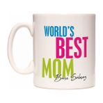 Rock'n Fox Anneler Günü İçin Kişiye İsme Özel İsim Yazılabilir Best Mom Tasarım Kupa Bardak