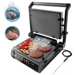 Rock'nGrill 2000 Smash PerfectCook Izgara ve Tost Makinesi - Yüksek Güç, Çift Taraflı Pişirme