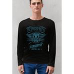 Rock&Roll Aerosmith Siyah Uzun Kollu Erkek Penye Tişört - 0 Siyah - XS