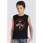 Rock&roll Bulls Basket Siyah Kesik Kol Erkek Çocuk T-Shirt - 12 Yaş