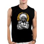 Rock&Roll Büyük Şef Siyah Kesik Kol | Kolsuz Erkek T-Shirt | Atlet - XXS