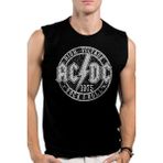 Rock&Roll Dairede Acdc Siyah Kesik Kol | Kolsuz Erkek T-Shirt | Atlet - XS