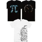 Rock&Roll Derin Pi, Sürat Göstergesi, Büyük Ahtapot Erkek Tişört 3'lü Eko Paket - 0 Siyah - XL