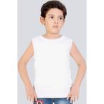 Rock&Roll Düz, Baskısız Basic Beyaz Kesik Kol | Kolsuz Kız Erkek Uniseks Çocuk T-Shirt | Atlet - 8 Yaş - 001-Beyaz