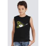 Rock&roll Fermuarlı Teddy Siyah Kesik Kol Erkek Çocuk T-Shirt - 10 Yaş