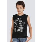 Rock&roll Goku Silüet Siyah Kesik Kol Erkek Çocuk T-Shirt - 6 Yaş
