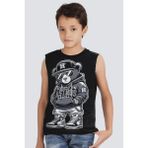 Rock&roll Hiphop Teddy Siyah Kesik Kol Erkek Çocuk T-Shirt - 6 Yaş