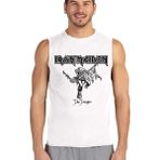 Rock&Roll Iron Maiden Beyaz Erkek Kesik Kol / Kolsuz Tişört - 001 - Beyaz - 3XL