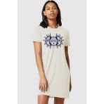Rock&Roll Kar Melanj Ay Güneş Kısa Kollu Penye T-Shirt Elbise - XL