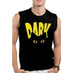 Rock&Roll Karanlık Kedi Siyah Erkek Kesik Kol / Kolsuz Tişört - 0 Siyah - 3XL