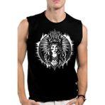 Rock&Roll Kızılderili Kız Siyah Kesik Kol | Kolsuz Erkek T-Shirt | Atlet