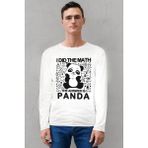 Rock&roll Panda Cevabı Beyaz Bisiklet Yaka Uzun Kollu Penye Erkek T-Shirt