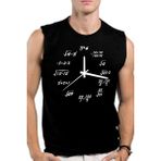 Rock&Roll Saat Kaç Siyah Kesik Kol | Kolsuz Erkek T-Shirt | Atlet - XS