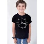 Rock&Roll Saat Kaç Siyah Kısa Kollu Erkek Çocuk T-Shirt - 10 Yaş
