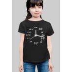 Rock&Roll Saat Kaç Siyah Kısa Kollu Kız Çocuk T-Shirt - 13 Yaş