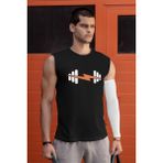 Rock&Roll Şimşek Spor Siyah Kesik Kol | Kolsuz Erkek T-Shirt | Atlet - XXS - 02S-Siyah