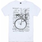 Rock&Roll Yarış Bisikleti Beyaz Yazılar Kısa Kollu T-Shirt - XS