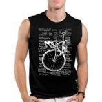 Rock&Roll Yarış Bisikleti Yazılar Siyah Kesik Kol / Kolsuz Erkek T-Shirt - 0 Siyah