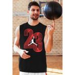 Rock&Roll Yirmi Üç Siyah Kesik Kol | Kolsuz Erkek T-Shirt | Atlet