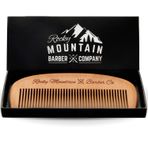 Rocky Mountain Barber Company Saç tarağı - Ahşap Anti-Statik ve Takılmayan El Yapımı Fırça, Sakal, Baş Saçı, Bıyık, Hediye Kutusunda Tasarımlı
