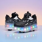 Rocky Patenli Işıklı Spor Ayakkabısı & Tekerlekli Sneakers - Siyah - 33