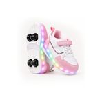 ROCKY SPORT Glow Kız Erkek Çocuk Patenli, Işıklı Rahat Spor Ayakkabı & Sneaker 4 Teker Kaykay Ayakkabı