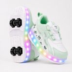 Rocky Sport Nils Kız Çocuk Patenli, Işıklı Rahat Mor Spor, Günlük Ayakkabı&sneaker | Yeni Model Tarz Patenli Kaykay Ayakkabı - Yeşil - 36