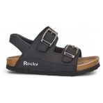 Rocky Sport Solea Çocuk Sandalet Ortopedik Taban Siyah Tekstil Malzeme Erkek Çocuk İçin Konforlu Tasarım