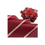 roco paper Çiçek Buket Kağıdı - Çiçek Ambalaj Kağıdı - Bordo - Altın Kenarlı - Mat Opp 58x58 Cm - 5 Adet