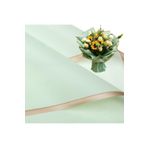 roco paper Çiçek Buket Kağıdı - Çiçek Ambalaj Kağıdı - Nil Yeşili - Altın Kenarlı - Mat Opp 58x58 Cm - 5 Adet