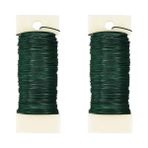Roco Paper Çiçek Sarma Teli Çok Amaçlı Çiçek Yapım ve Bağlama Teli 2'li Set 70 Metre 0.64 mm Yeşil