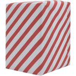Roco Paper Co. Ambalaj Kağıdı Kırmızı Verev Çizgili 40GR 70X100CM 10'lu Paket - Kırmızı - Beyaz