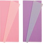 Roco Paper Co. Çift Taraflı Alman Krapon 2li Set, Çiçek Yapım Kağıdı, 90gr 25x125 Cm, Lila&Orkide,Açık Gül&Pembe