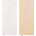 Roco Paper Co. Çift Taraflı Alman Krapon 2li Set, Çiçek Yapım KAĞIDI,90GR 25X125 Cm, Beyaz&beyaz,beyaz&açık Şeftali