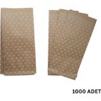 Roco Paper Co. Körüklü Kraft Kese Kağıdı, Beyaz Puantiyeli Şamua Hediye, Ambalaj & Gıda Poşeti, 15X33 Cm, 1000 Adet