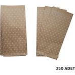Roco Paper Co. Körüklü Kraft Kese Kağıdı, Beyaz Puantiyeli Şamua Hediye, Ambalaj & Gıda Poşeti, 15X33 Cm, 250 Adet