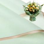 Roco Paper Co. Nil Yeşili Altın Kenarlı Çiçek Ambalaj Kağıdı - Mat Opp 58X58 cm - Dayanıklı Özellik
