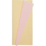Roco Paper Co. Premium Alman Çift Taraflı Krapon, Çiçek Yapım KAĞIDI,90GR 25X125 cm %130 Esneme, Beyaz&açık Şeftali
