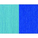 Roco Paper Co. Premium Alman Çift Taraflı Krapon, Çiçek Yapım KAĞIDI,90GR 25X125 cm %130 Esneme, Turkuaz&royal Mavi