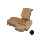 Roco Paper Kilitli e-Ticaret Hediye Kutusu, Kraft Karton Kargo Paketleme Kutusu, 25 Adet, 10X10X3 cm
