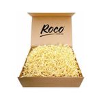 roco paper Kırpık Kağıt, Hediye Kutu Süsleme Dolgu Kağıdı– Kırpıntı Z Zigzag Kağıt, Koyu Krem – 500 gr
