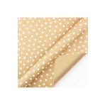 roco paper Kraft Ambalaj Kağıdı Beyaz Puantiye 70x100 Cm 10'lu Paket