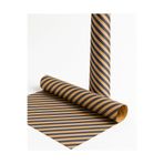 roco paper Kraft Hediye Paketleme Kağıdı, Lacivert Verev Çizgili-40gr, Ambalaj Kağıdı 70x100 Cm - 10'lu Paket