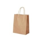 roco paper Kraft Kağıt Çanta, Büküm Saplı Hediye, Alışveriş Çantası 18x24x8 Cm, 25 Li Paket