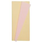 roco paper Premium Alman Çift Taraflı Krapon, Çiçek Yapım Kağıdı,90gr 25x125 Cm %130 Esneme, Beyaz&Açık Şeftali